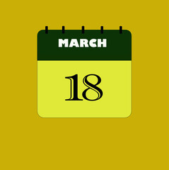Vector with schedule icon with the month days.