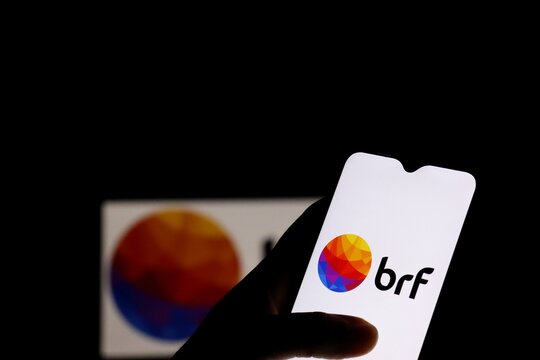 August, 13 - Brazil: BRF logo on smartphone screen. BRF is a Brazilian company and is one of the biggest food companies in the world.