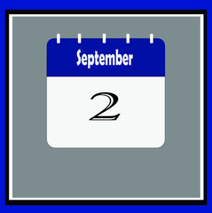 Vector with schedule icon with the month days.
