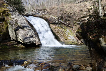 waterfall in the mountains