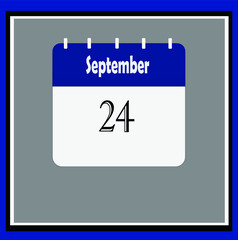 Vector with schedule icon with the month days.