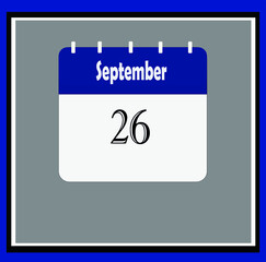 Vector with schedule icon with the month days.