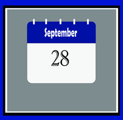 Vector with schedule icon with the month days.