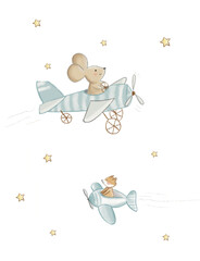 Children's illustrations
plane
animals
decorative art 