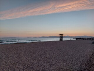 sunset on the beach