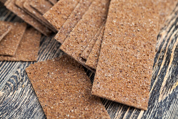 thin rye bread with coriander