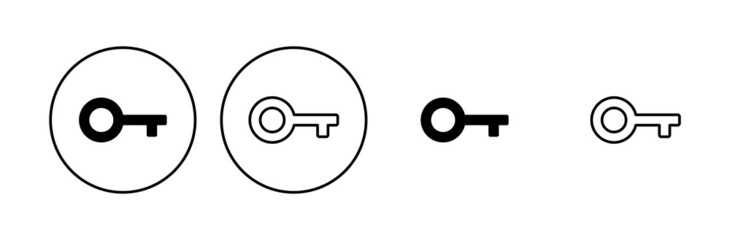 Key icon set. Key vector icon. Key symbol