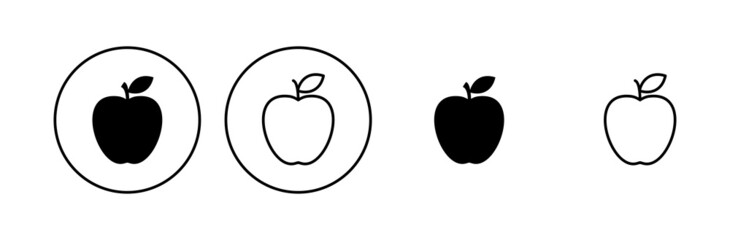 Apple icon set. Apple vector icon. apple symbols for your web design.