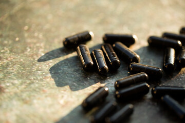 Capsule. Vitamin. Medicine