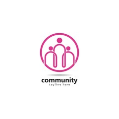 Adoption and community care Logo template vector