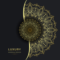 Luxury Ornamental Mandala Background With Arabic Islamic Pattern Style, Gold Color Premium Vector.
