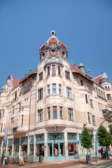 Obraz premium The historical architecture in center of Szeged, Hungary, 2021, july, 