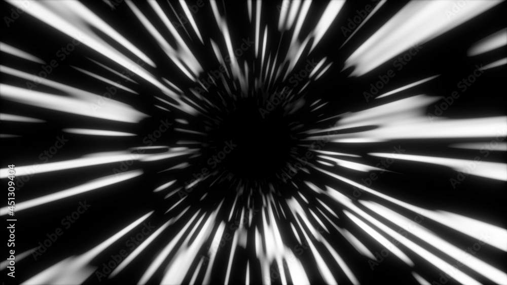 Poster abstract fast hyper warp neon tunnel, moving in space and time, distortion of space, traveling in sp