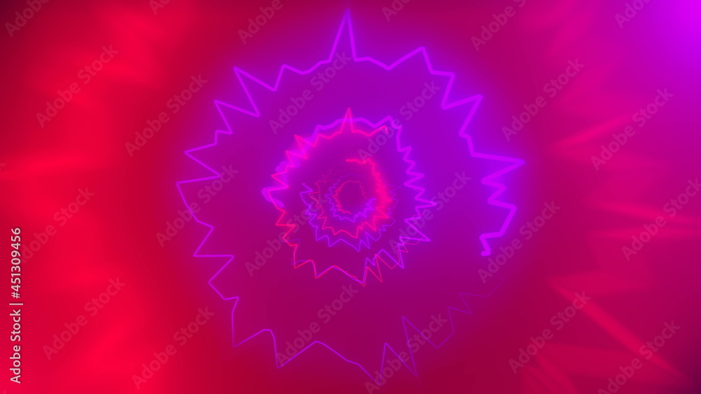 Poster fast motion in modern neon tunnel, trip imitation, technology 3d rendering computer generated backgr