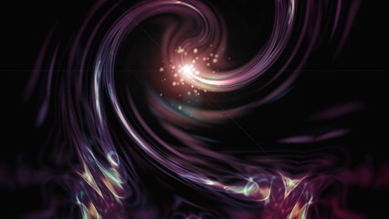 Flash in the dark night and light, bright modern background, 3d computer generated illustration