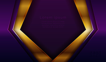 modern elegant smooth gold lines overlap layer purple digital abstract background texture design for poster, banner, card template