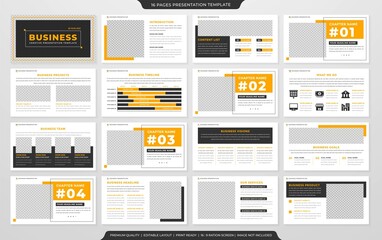 Fototapeta na wymiar corporate presentation layout template with minimalist and clean style use for business annual report and publication