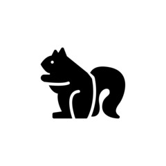 Animal squirrel icon logo vector	
