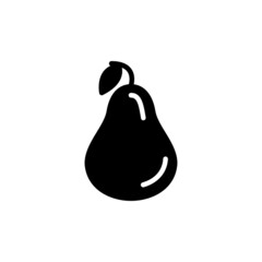 pear icon fruit logo vector illustration