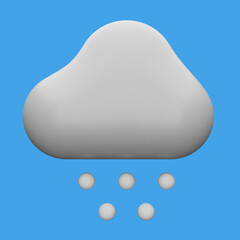 3d rendering weather icon concept isolated