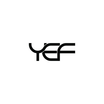yef letter initial monogram logo design