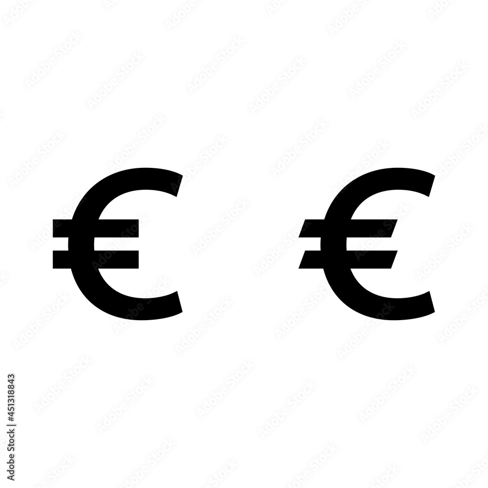 Poster euro icon vector