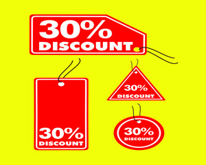 The vector design of discount label