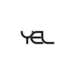 yel letter initial monogram logo design
