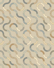 Abstract Green And Brown Spiral Seamless Patterns Background