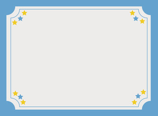 キッズカラー　ブルー系のかわいい星柄メッセージボード