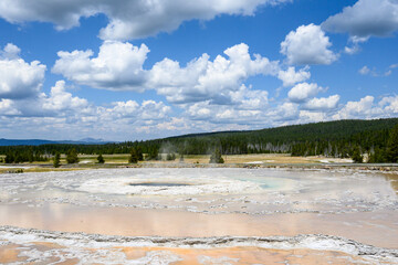 Great Fountain Geyser in the Great Fountain Group, Yellowstone National Park, USA
