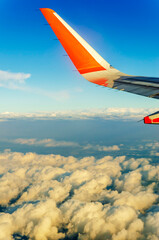Beautiful view of cloudscape from the airplane