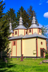 Fototapeta na wymiar Old wooden church in Pereyaslav, Ukraine