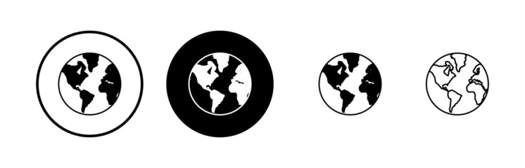 World map icons set. World icon vector