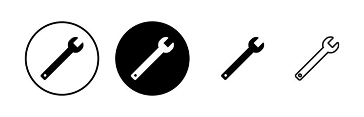wrench icons set. Wrench vector icon. Spanner symbol
