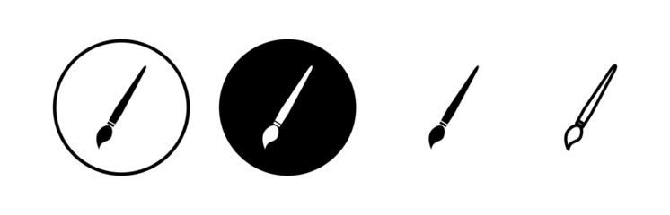 Paint icons set. Paint brush vector icon. Paint roller icon
