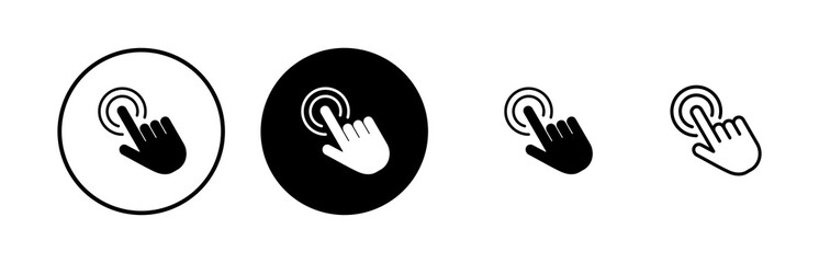 Hand cursor icons set. Hand click icon. Finger pointer isolated vector