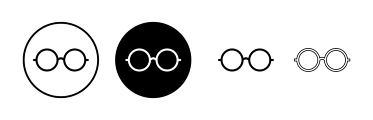 Glasses icons set vector. Stylish Eyeglasses. Glasses icon. Optical concept