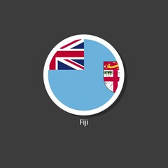 Fiji flag vector circle shape.