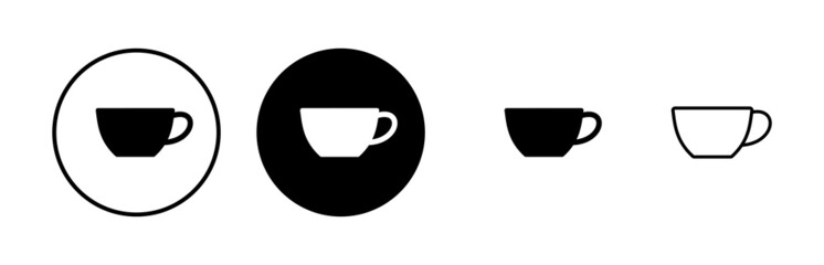 Coffee cup vector icons set. Coffee cup icon. Coffee vector icon. Tea