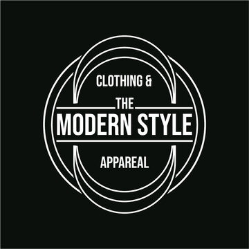 The modern style cloting appareal, emblem, vintage logo vector image