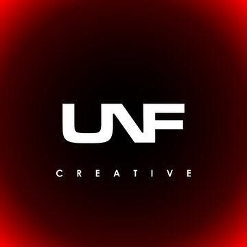 UNF Letter Initial Logo Design Template Vector Illustration