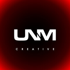 UNM Letter Initial Logo Design Template Vector Illustration