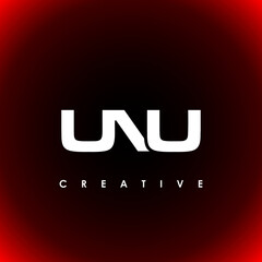 UNU Letter Initial Logo Design Template Vector Illustration