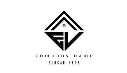 EV creative real estate latter logo