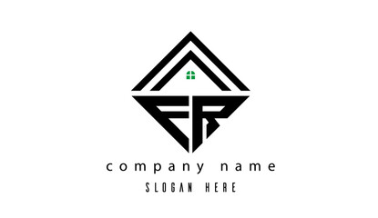 Fototapeta premium FR creative real estate latter logo