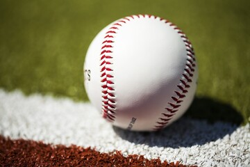 Baseball on the field