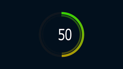abstract colorful countdown timer.