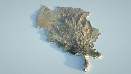 The territory of Afghanistan. Taliban | 3D render | 3D illustration.	