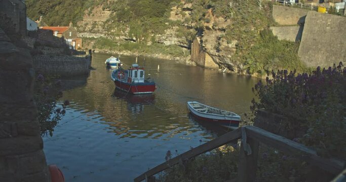 North York Moors, Staithes Clip 12, Staithes Harbour and Cowbar Nab, North Yorkshire Heritage Coast, Video, 4096x2160 25fps, Prores 422